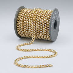 Golden Color Cuban Chain Blue Permanent Bracelet - 5m