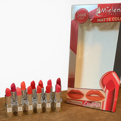 Mielena 24HR Wear Matte Lipstick - 12 Pcs Set