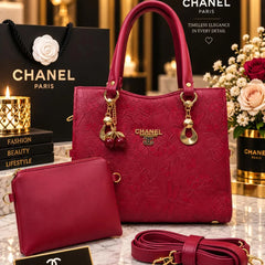 Chanel Embossed Floral Motif Tote Bag