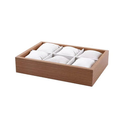 6-Slot Wooden Watch Display Tray