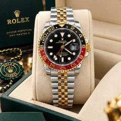 Rolex GMT Style Stainless Steel Watch with Working Date and Butterfly Lock - With Box