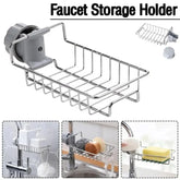 Rotatable Stainless Steel Sink Drainer & Storage Rack