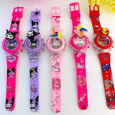 Kuromi Cartoon Character Spinner Watch with Music & Lights