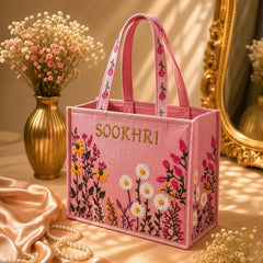 Sookhri Floral Embroidered Canvas Tote Bag