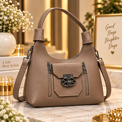 Women's Classic Leatherette Shoulder & Crossbody Bag