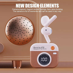 X73 Retro Camera Design TWS Wireless Earbuds