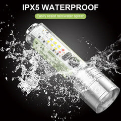 Multifunctional Zoomable Flashlight Torches LED Super Bright Rechargeable
