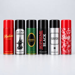Premium Fragrance Perfumed Body Spray - Pack of 6