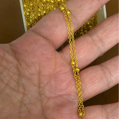 gold-colored satellite bead or ball chain Permanent Bracelet - 5m