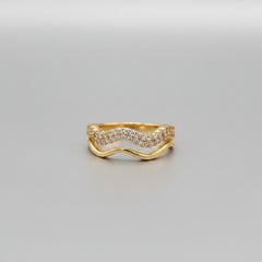Stainless Steel wavy stackable ring - Each