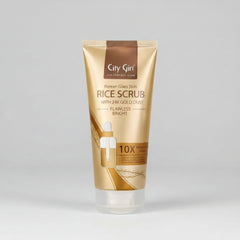 City Girl Korean Glass Skin Rice Scrub with 24K Gold Dust - 150ml