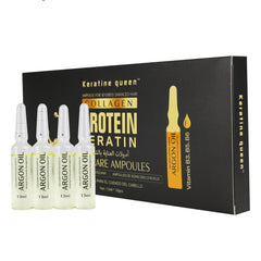 Keratin Queen Brazilian Straightening Collagen Protein Hair Care Ampoules 10ps