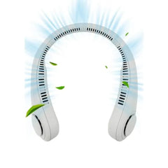 Portable Bladeless Neck Fan – USB Rechargeable 360° Cooling Hanging Fan