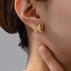 Stainless steel Butterfly earring - Each