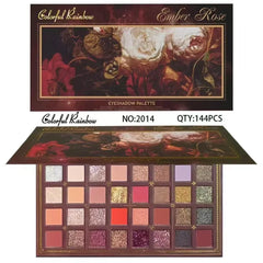 Colorful Rainbow Ember Rose Eyeshadow Palette - 32 Colors