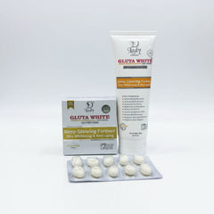 Gluta White 3-in-1 Skin Brightening Deal – Cream, Wash & Capsules