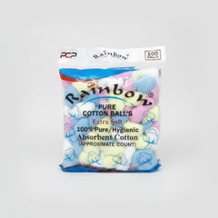 Rainbow Pure Cotton Balls Extra Soft