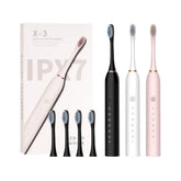 USB Rechargeable Ultrasonic Tooth Brush with 4 Brush Heads