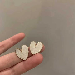 Stainless Steel Heart Design Korean Jewellery Earings For Girls - Each