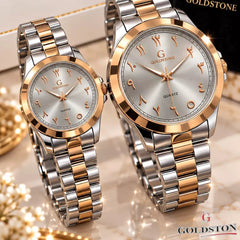 GOLDSTON Pair Set Luxury Watches for Men & Women with Brand Box