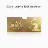 Golden acrylic golden envelope