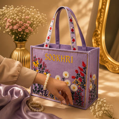 Sookhri Floral Embroidered Canvas Tote Bag