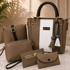 Jimmy Choo Brown 5 Piece Handbag Set
