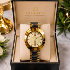 Curren Gold Stainless Steel Quartz Watch
