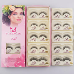 MISS ROSE 3D Professional Eyelashes - Pack of 10