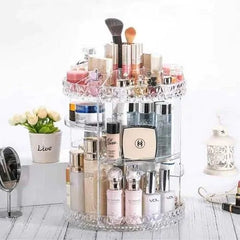360° Rotating Acrylic Diamond Cosmetic Organizer