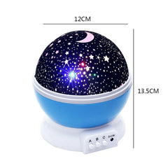 3D Night Light Projector, Color Changing USB Rotating Star Lamp