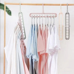 9 Hole Space Saving Hanger Multi-Function Rotatable Hanger - Pack Of 5