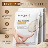 BIOAQUA Rice Raw Pulp Exfoliating Smooth Foot Mask - 35ml/pair
