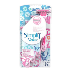 Gillette Simply Venus Basic 3 Blades Disposable Razor - 8-Pack