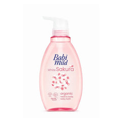 Babi Mild White Sakura Organic Head & Body Baby Bath Wash