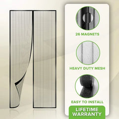 Hands-Free Retractable Magic Mesh Screen Door