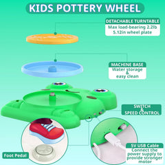 DIY Frog Electric Pottery Wheel Pretend Play Set
