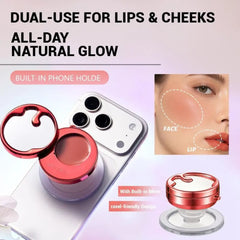 Hues Queen phone Ring Holder Style Lip & Cheek Cream Blush