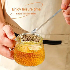 Cute Bear Hammered Glass Mug