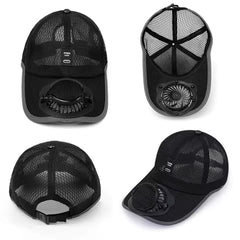 Sun Protection Breathable Mesh Hat with Cooling Fan