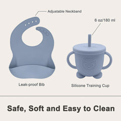 Anti-Slip Silicone Baby Feeding - 7 Piece Set
