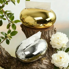 Luxury Metallic Pebble Tissue Box Holder