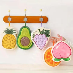 Hanging Fruit Shaped Microfiber Hand Towels for Kitchen - Each