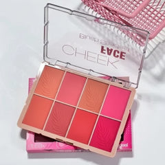 Pink Key Professional Cheek Contour Palette – 8 Colors