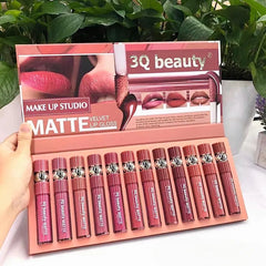 3Q Beauty Matte Velvet Lip Gloss - Pack of 12