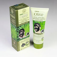 Olive with Milk Whitening Facial Black Charcoal Mask - 120g