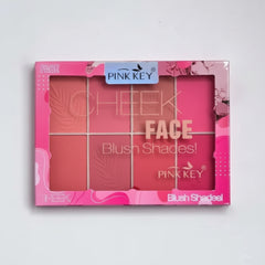 Pink Key Professional Cheek Contour Palette – 8 Colors