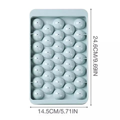 Round Ball Ice Cube Tray Mold with Lid