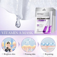 Bioaqua Hyaluronic Acid + Vitamin A Firming Repairing Essence Facial Mask - Each