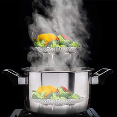 Stainless Steel Folding Expandable Vegetable Steamer Basket-Each